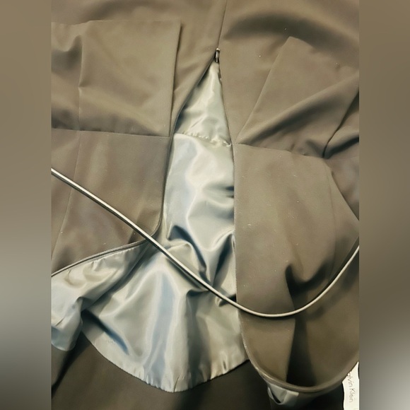 CALVIN KLEIN Elegant Formal Black Belted Dress size 12 Excellent Condition - Picture 11 of 14